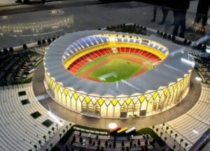 Spectacle de la cérémonie d'ouverture au Stade Olympique d'Ebimpe 